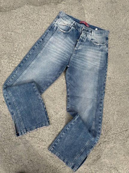 شلوار جین بگ دمپا چاکدار
